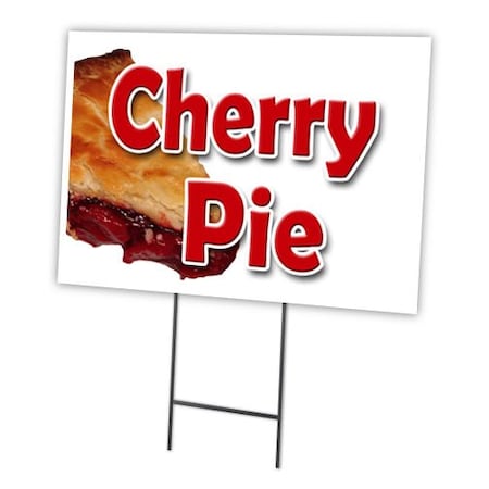 Cherry Pie Yard Sign & Stake Outdoor Plastic Coroplast Window